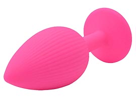 Plug Anal em Silicone Rosa – Tamanho P