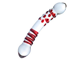 Plug Anal Vidro Transparente com Vermelho