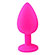 Plug Anal M Silicone Rosa - Com Joia (Imagem 1 de 2)