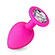 Plug Anal M Silicone Rosa - Com Joia (Imagem 2 de 2)