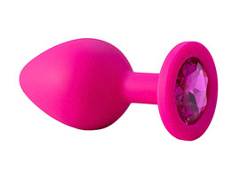 Plug Anal G Silicone Rosa - Com Joia