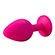 Plug Anal G Silicone Rosa - Com Joia (Imagem 2 de 2)