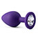 Plug Anal G Silicone Roxo - Com Joia (Imagem 1 de 3)