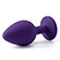 Plug Anal G Silicone Roxo - Com Joia (Imagem 3 de 3)