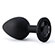Plug Anal G Silicone Preta - Com Joia (Imagem 1 de 2)