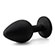 Plug Anal G Silicone Preta - Com Joia (Imagem 2 de 2)