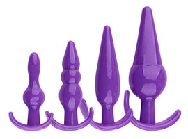 Kit Dilatadores Anais 4 Plugs Pequenos Roxo Kit Dilatadores Anais 4 Plugs Pequenos Roxo