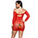 Vestido Sexy Vermelho - Mangas Longas (Imagem 2 de 2)