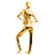 Macacão Zentai Dourado Brilhante Fechado (Imagem 2 de 2)