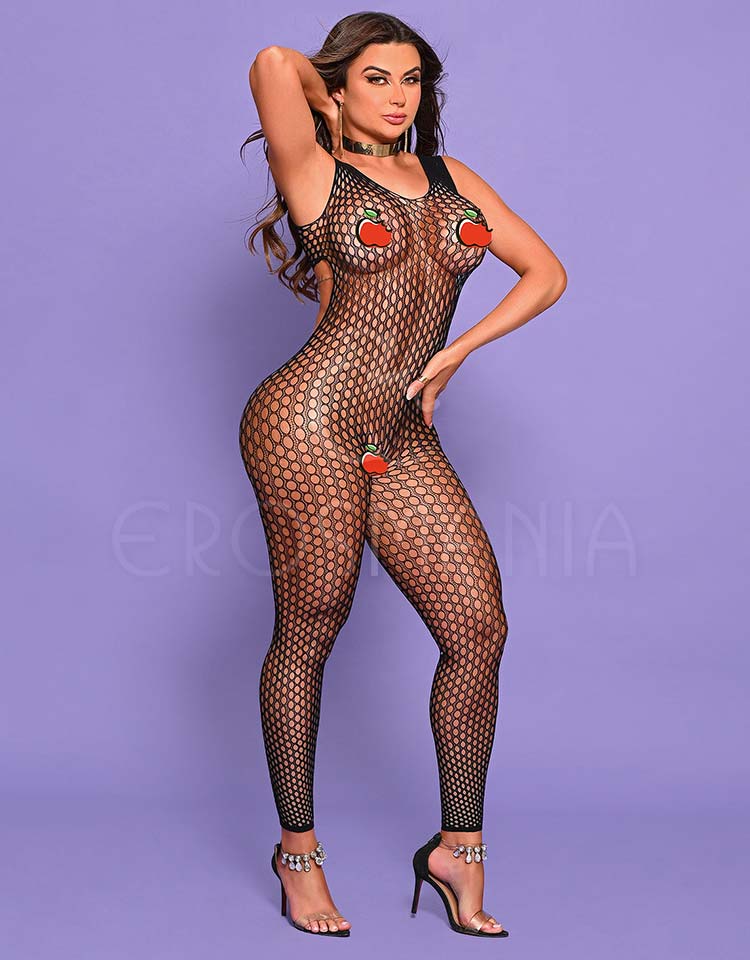 Bodystocking Macacão com Costas Abertas
