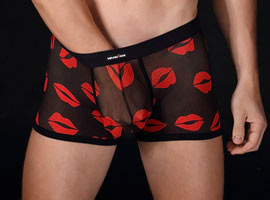 Cueca Transparente Beije Me - Preta