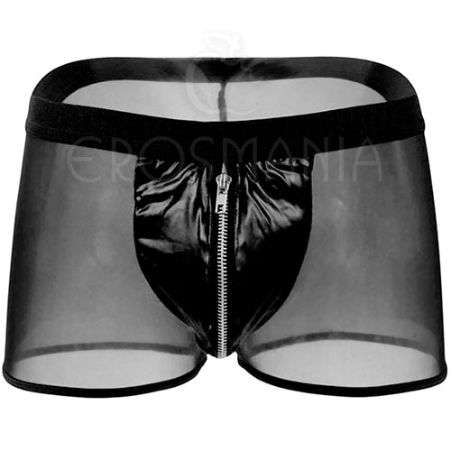Cueca Erótica Rolus - Zíper na Frente - Preta