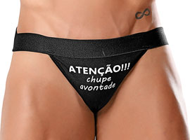 Cueca Jockstrap Atenção Chupe a Vontade