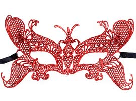 Máscara Sensual Veneziana - Vermelho Metalizado