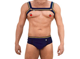 Conjunto Jock e Harness Azul