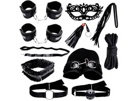 Kit Fetiche Dominação - 10 peças bondage