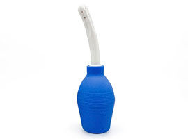 Ducha Anal Ponta em Curva Azul - 310 ml