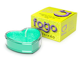 Vela Fogo da Paixão - Uva Verde com Glitter - 20g