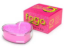 Vela Fogo da Paixão - Chiclete com Glitter - 20g