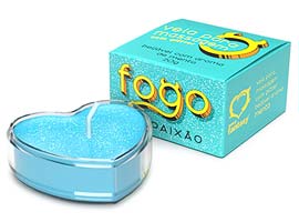 Vela Fogo da Paixão - Menta com Glitter - 20g