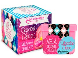 Vela Algodão Doce Beijável Chiclete - 50g