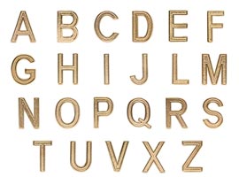 Letra de Metal Dourado para Calcinha - Yaffa