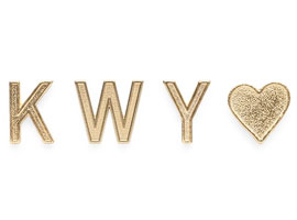 Letra de Metal Dourado para Calcinha - Yaffa