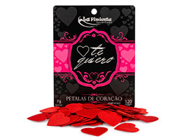 Pétalas de Coração Vermelha Morango com Champanhe